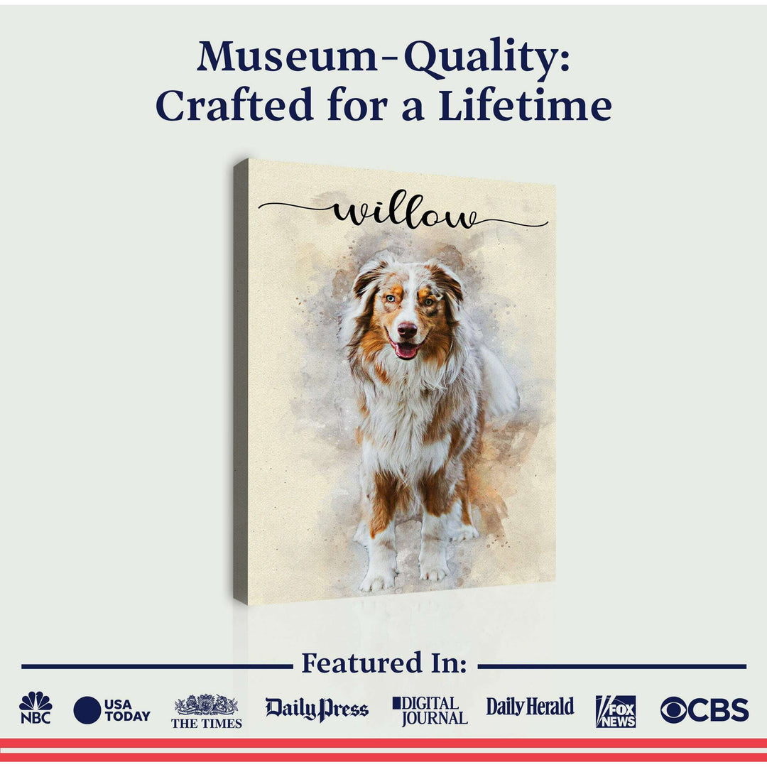 Pet Memorial Watercolor Portrait Sign II