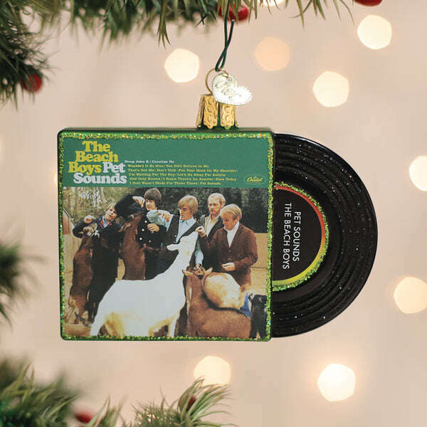 Old World Christmas Pet Sounds Album Cover Blown Glass Ornament