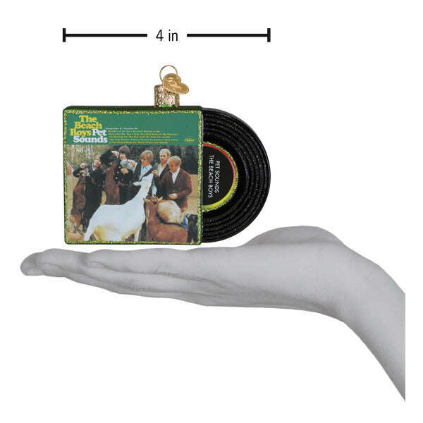 Old World Christmas Pet Sounds Album Cover Blown Glass Ornament