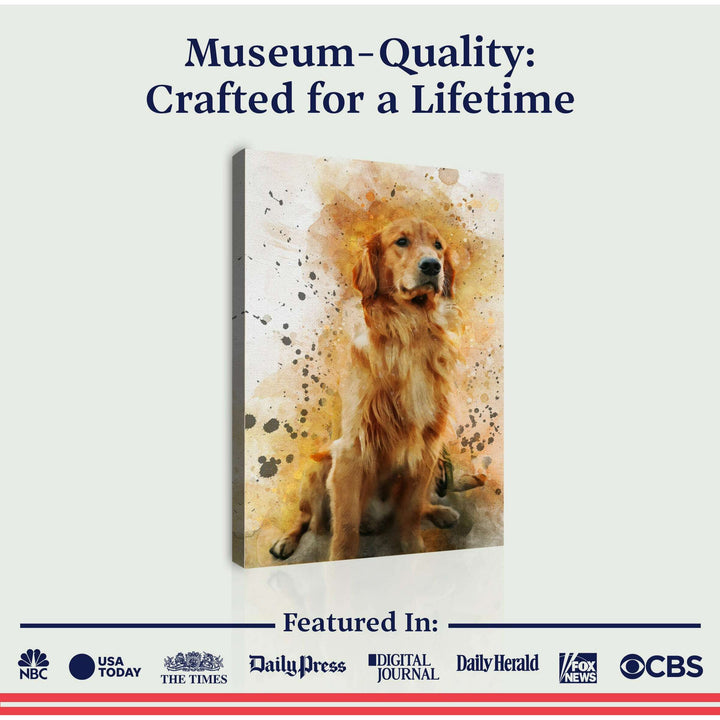 Pet Watercolor Portrait Custom Wall Art