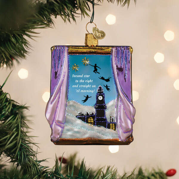 Old World Christmas Peter Pan's Second Star Blown Glass Ornament
