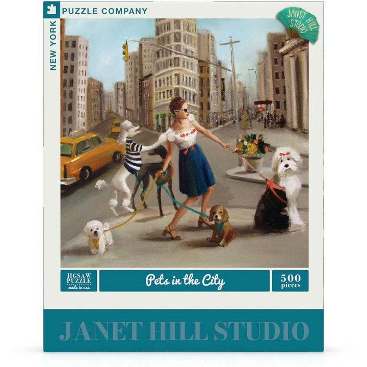 Pets in the City Puzzle Featuring Artwork of Janet Hill