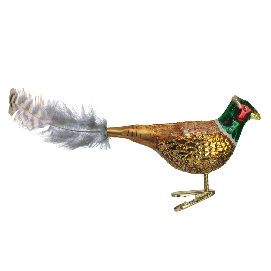 Old World Christmas Pheasant Blown Glass Ornament