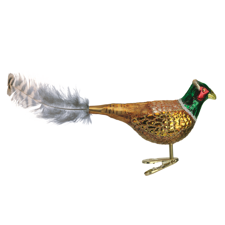 Old World Christmas Pheasant Blown Glass Ornament