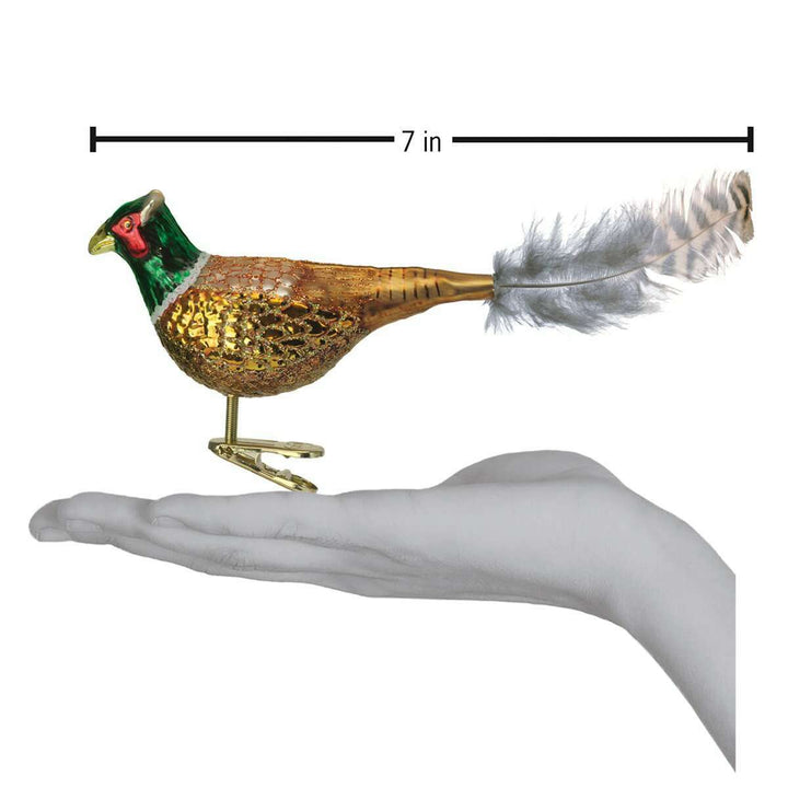 Old World Christmas Pheasant Blown Glass Ornament