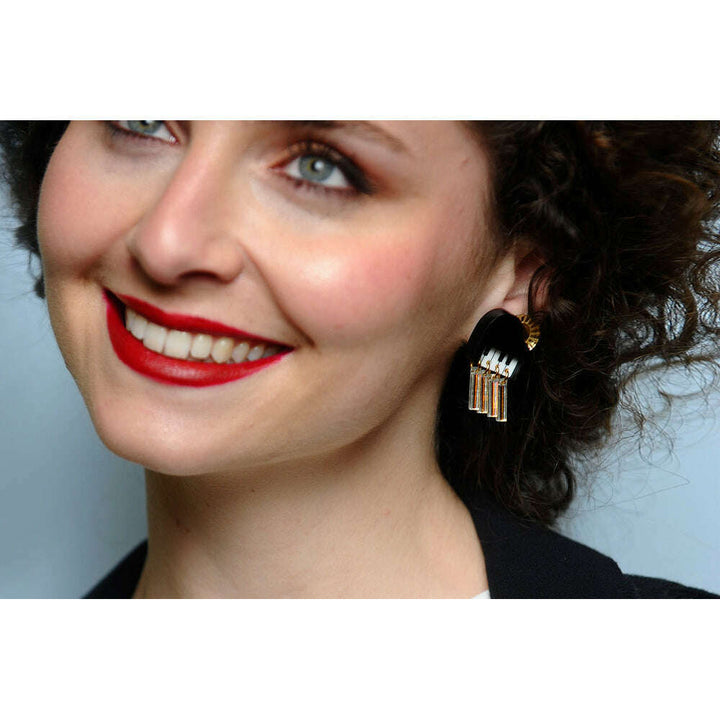 Piano cloud with sun earrings by Laliblue 4