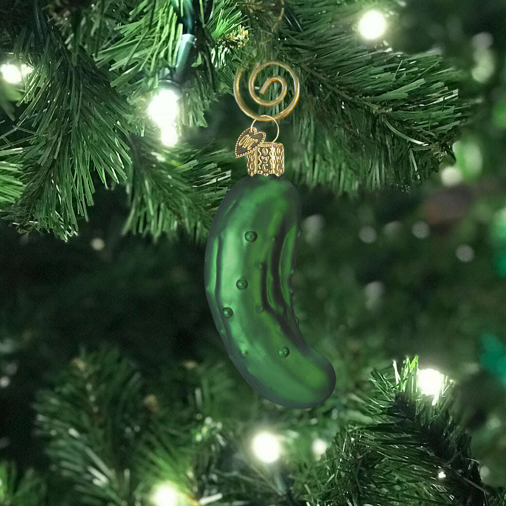 Old World Christmas Pickle Blown Glass Ornament