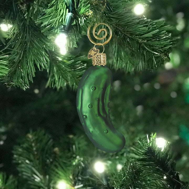 Old World Christmas Pickle Blown Glass Ornament