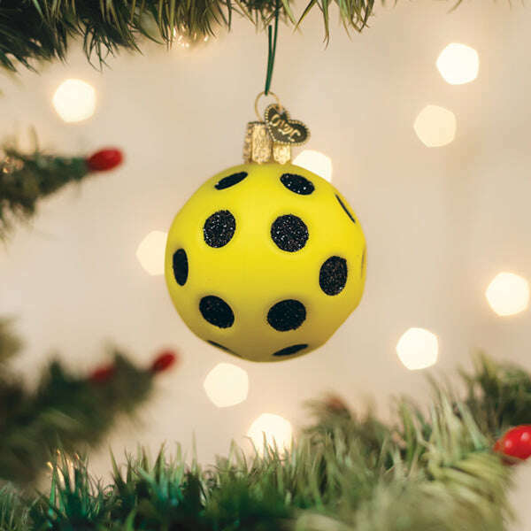 Old World Christmas Pickleball Blown Glass Ornament
