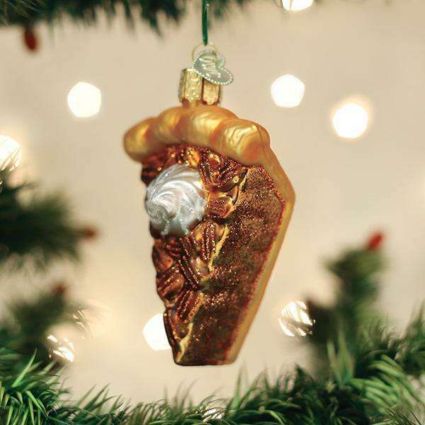 Old World Christmas Piece of Pecan Pie Blown Glass Ornament