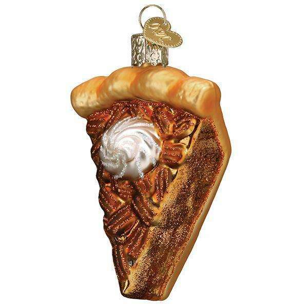 Old World Christmas Piece of Pecan Pie Blown Glass Ornament