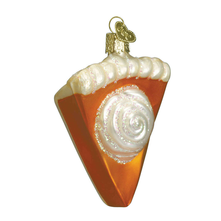 Old World Christmas Piece of Pumpkin Pie Blown Glass Ornament