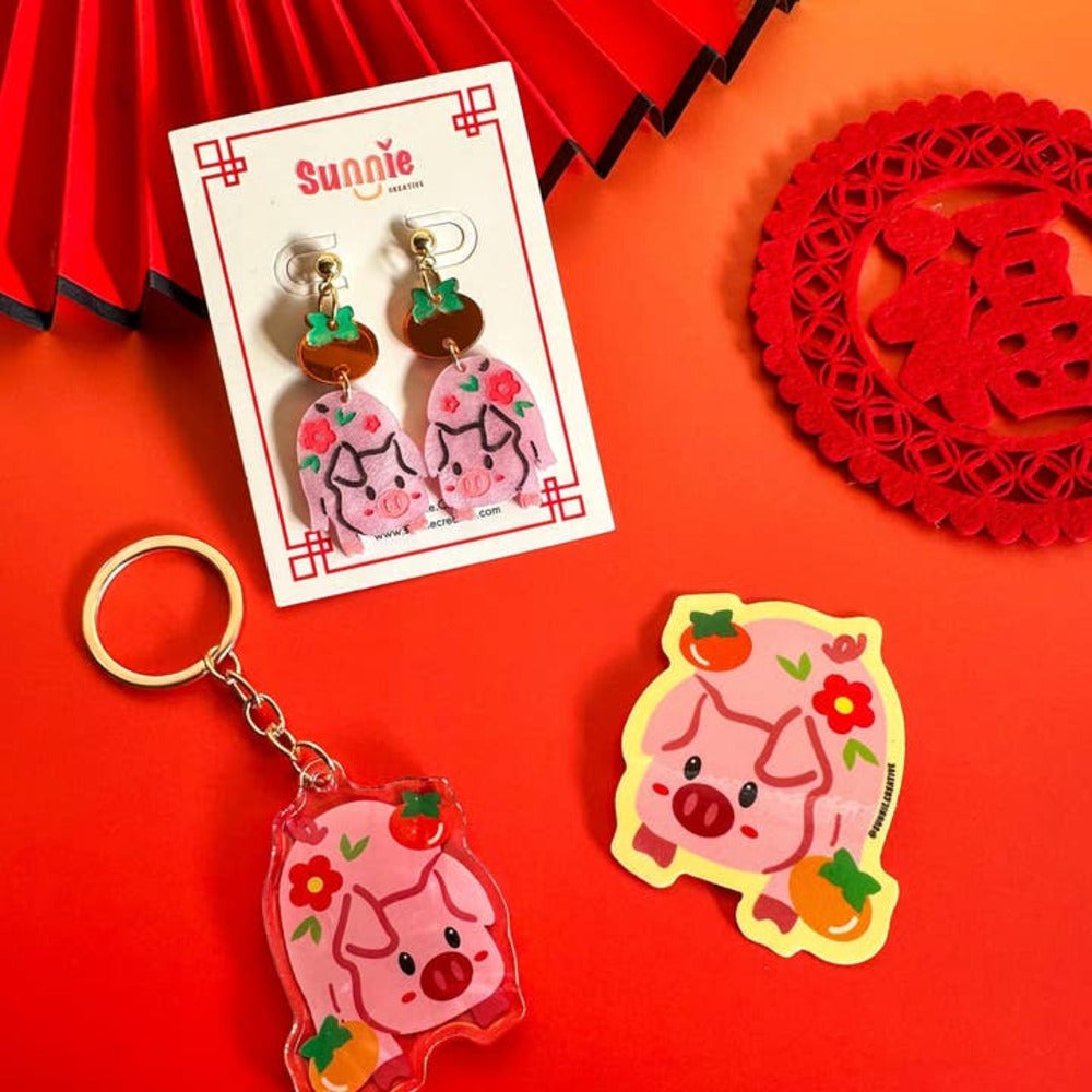 Pig Earrings 2
