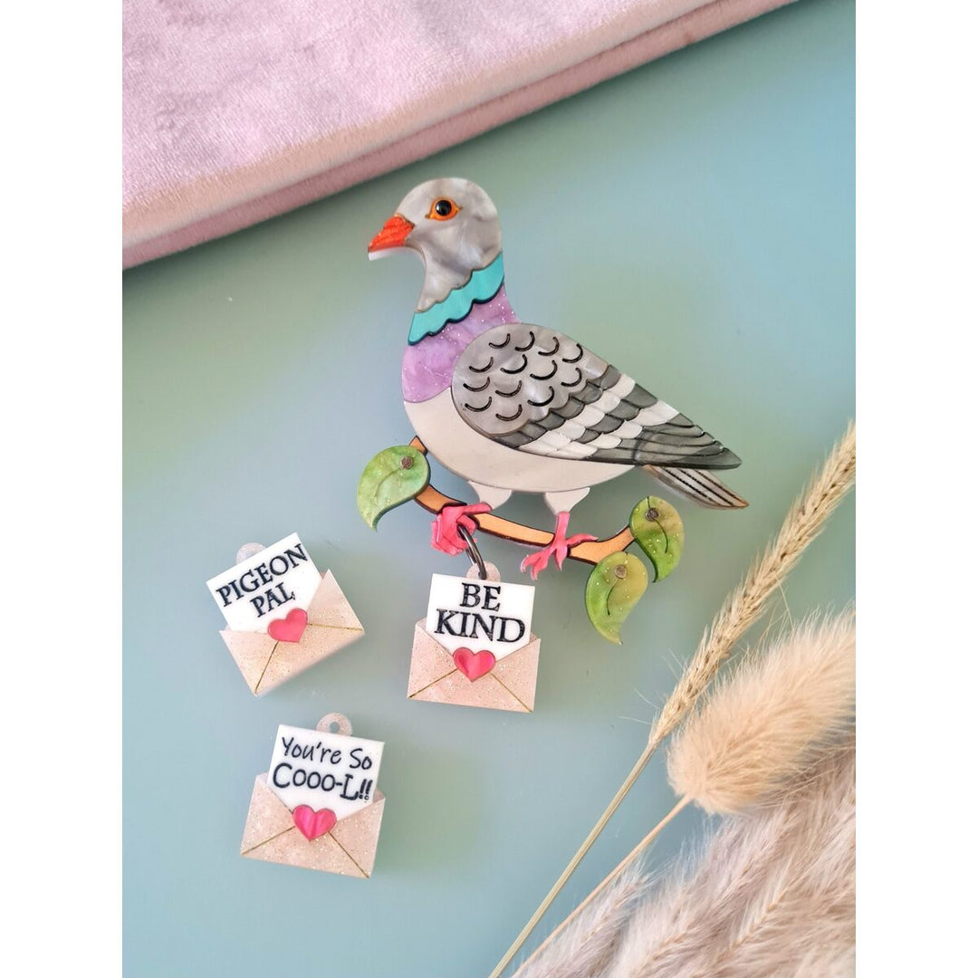 Pigeon brooch or necklace 5