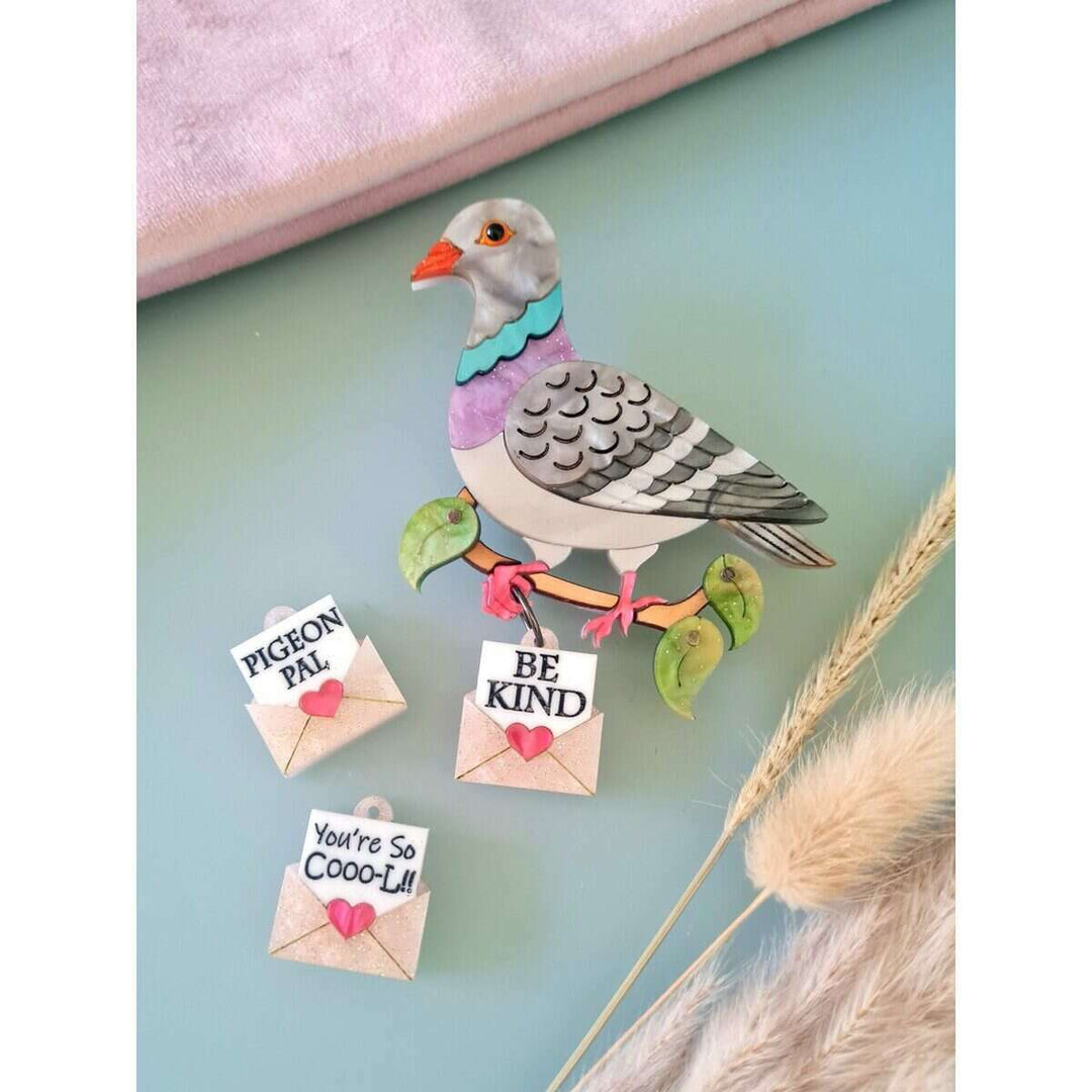 Pigeon brooch or necklace 5