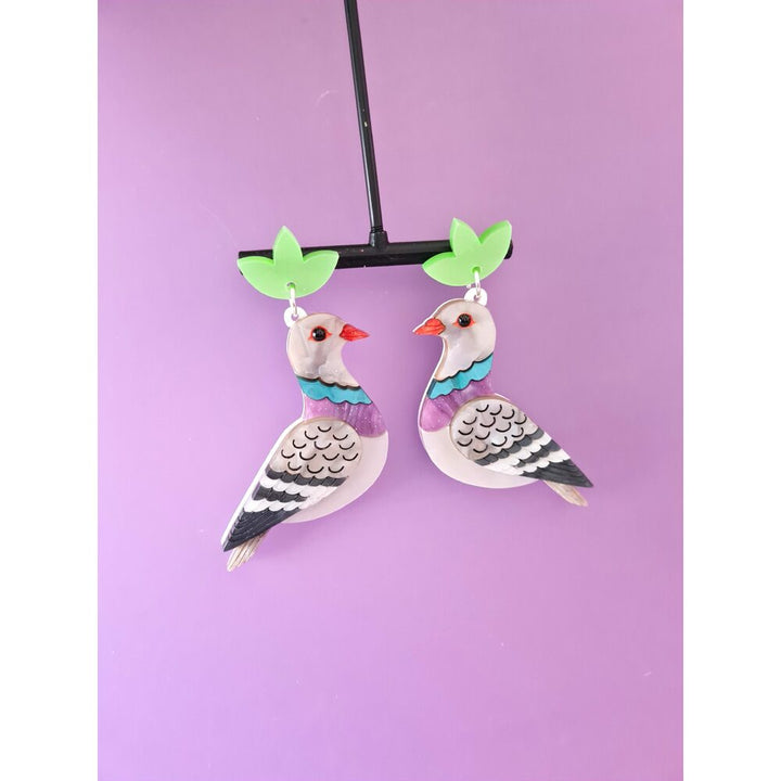 Pigeon Earrings by Cherryloco Jewellery 2