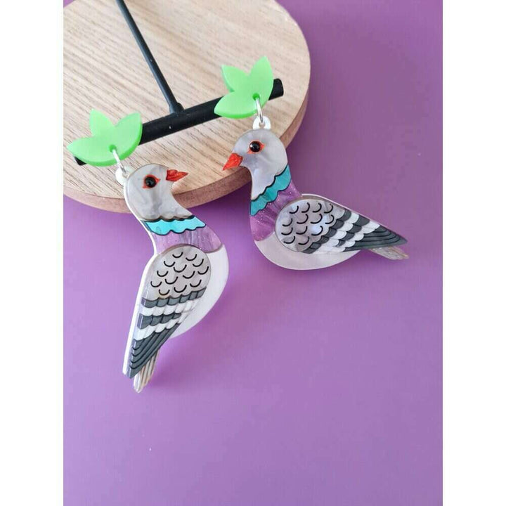 Pigeon Earrings by Cherryloco Jewellery 3
