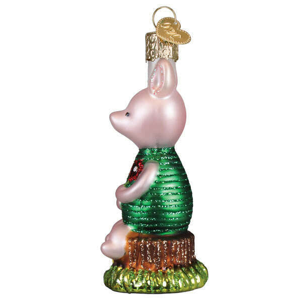 Old World Christmas Piglet Blown Glass Ornament