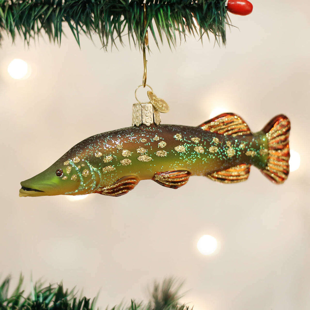 Old World Christmas Pike Blown Glass Ornament