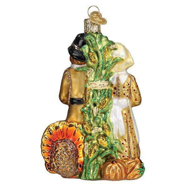 Old World Christmas Pilgrim Thanksgiving Blown Glass Ornament