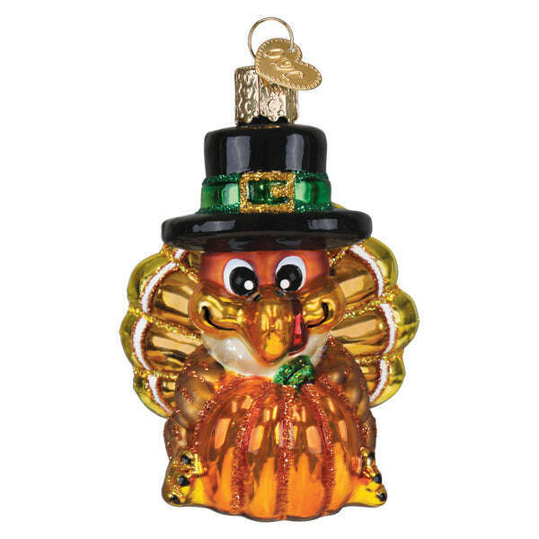 Old World Christmas Pilgrim Turkey Blown Glass Ornament