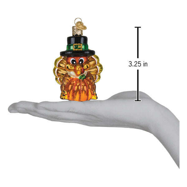 Old World Christmas Pilgrim Turkey Blown Glass Ornament