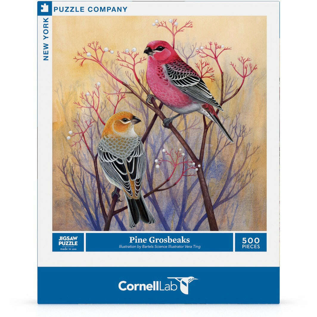 Pine Grosbeaks Jigsaw Puzzle