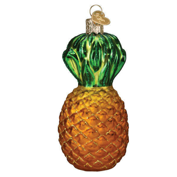 Old World Christmas Pineapple Blown Glass Ornament