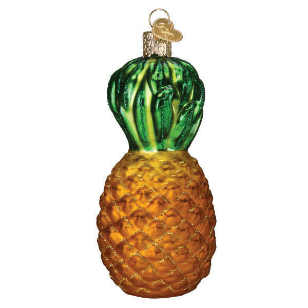 Old World Christmas Pineapple Blown Glass Ornament
