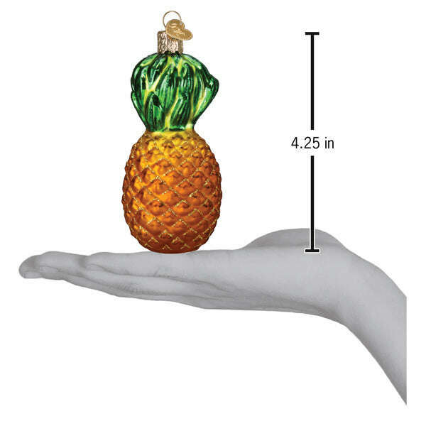 Old World Christmas Pineapple Blown Glass Ornament