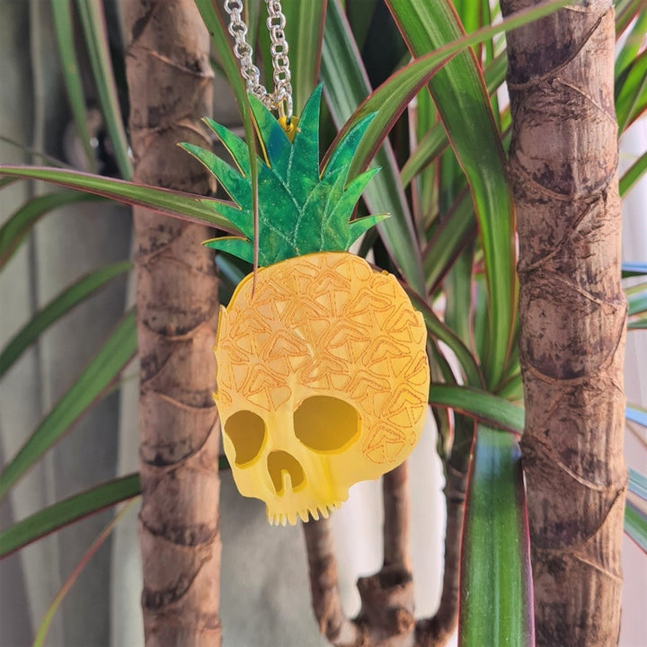 Pineapple Skull Necklace 2