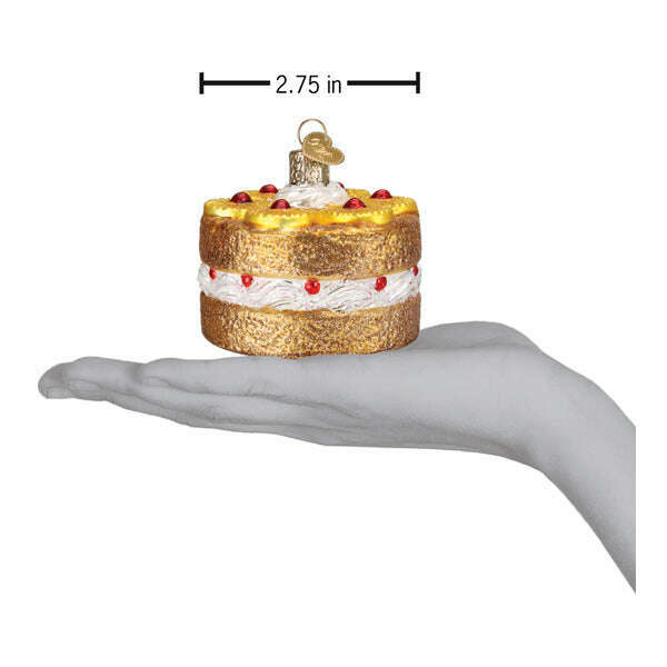 Old World Christmas Pineapple Upsidedown Cake Blown Glass Ornament