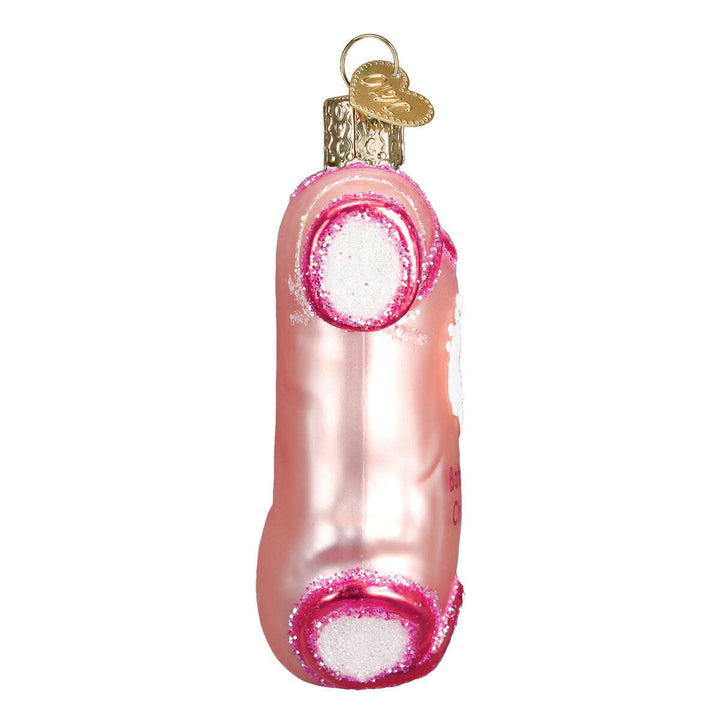 Old World Christmas Pink Baby Onesie Blown Glass Ornament