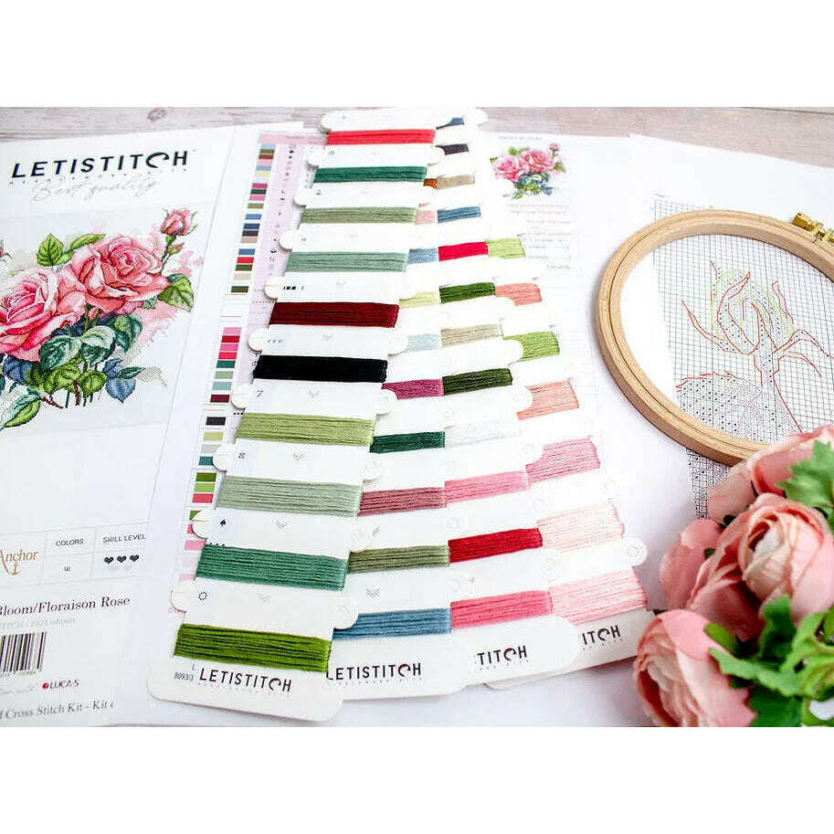 Pink Bloom L8093 Counted Cross Stitch Kit