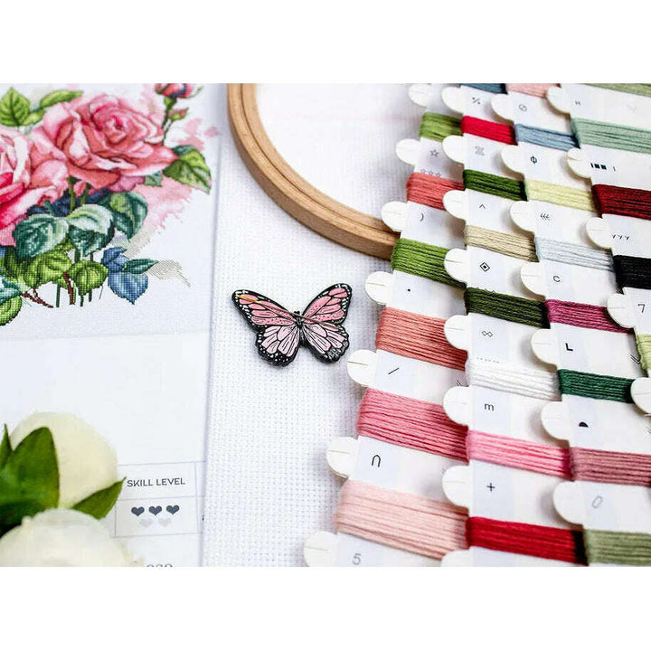 Pink Bloom L8093 Counted Cross Stitch Kit