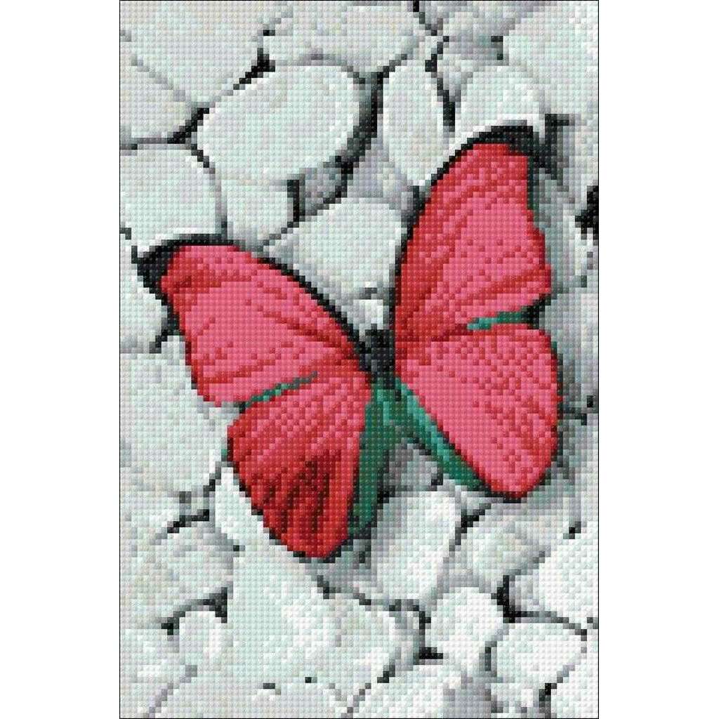 Pink Butterfly CS054  7.9 x 11.8 inches Crafting Spark Diamond Painting Kit