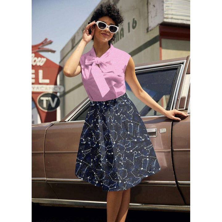 Pink Dot Bow Top