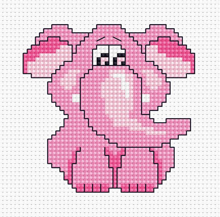 Pink Elephant B042L Counted Cross-Stitch Kit