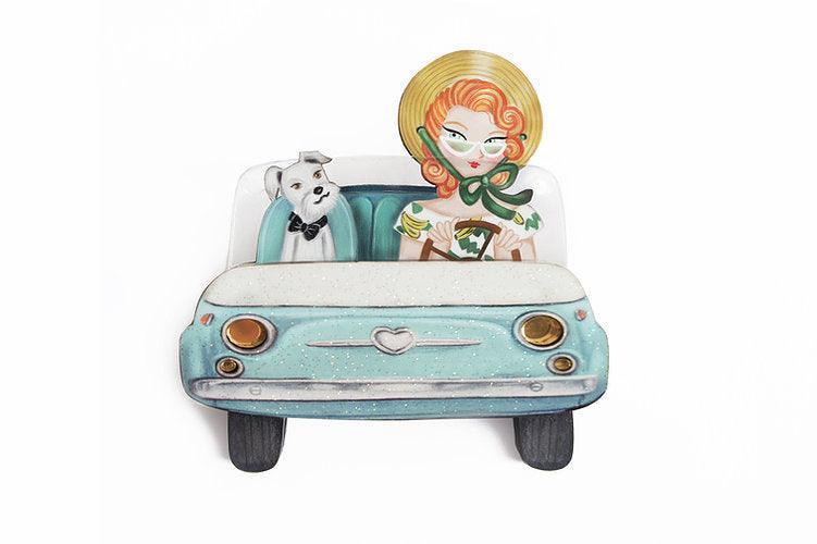 Pinup Car Ride Convertible Brooch & Necklace by Laliblue - Quirks!