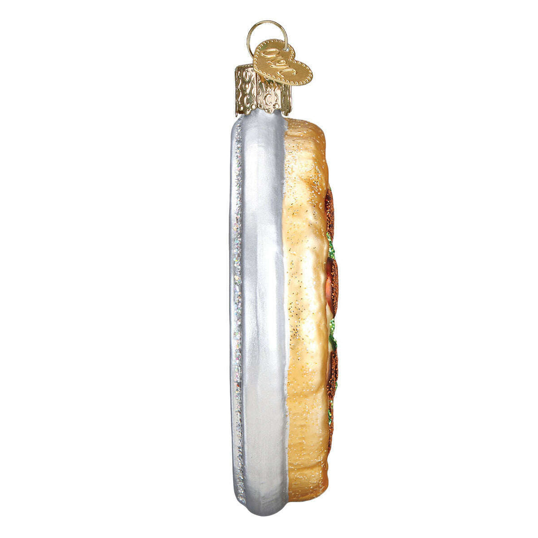 Old World Christmas Pizza Pie Blown Glass Ornament