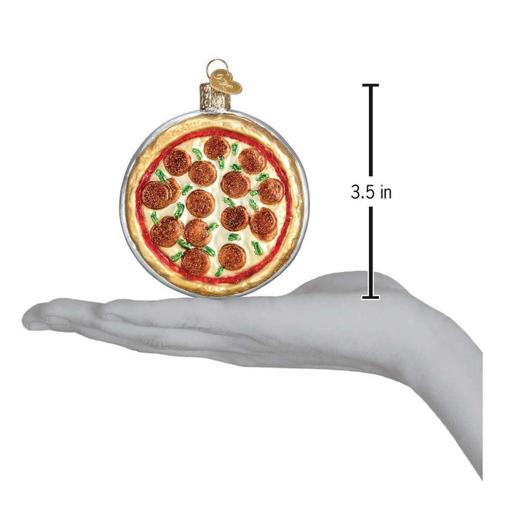 Old World Christmas Pizza Pie Blown Glass Ornament