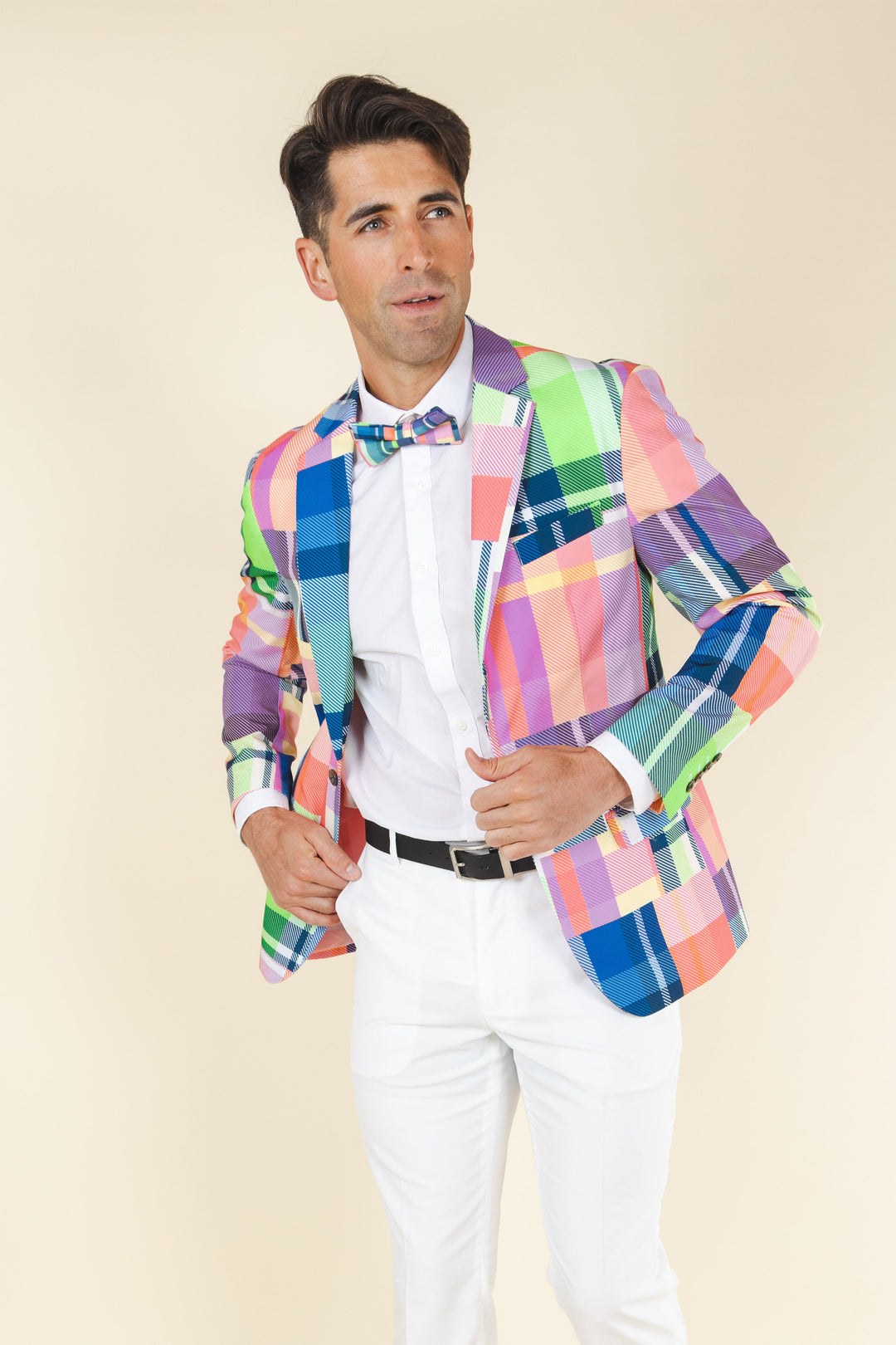 The Plaid To The Bone | Plaid Patchwork Suit