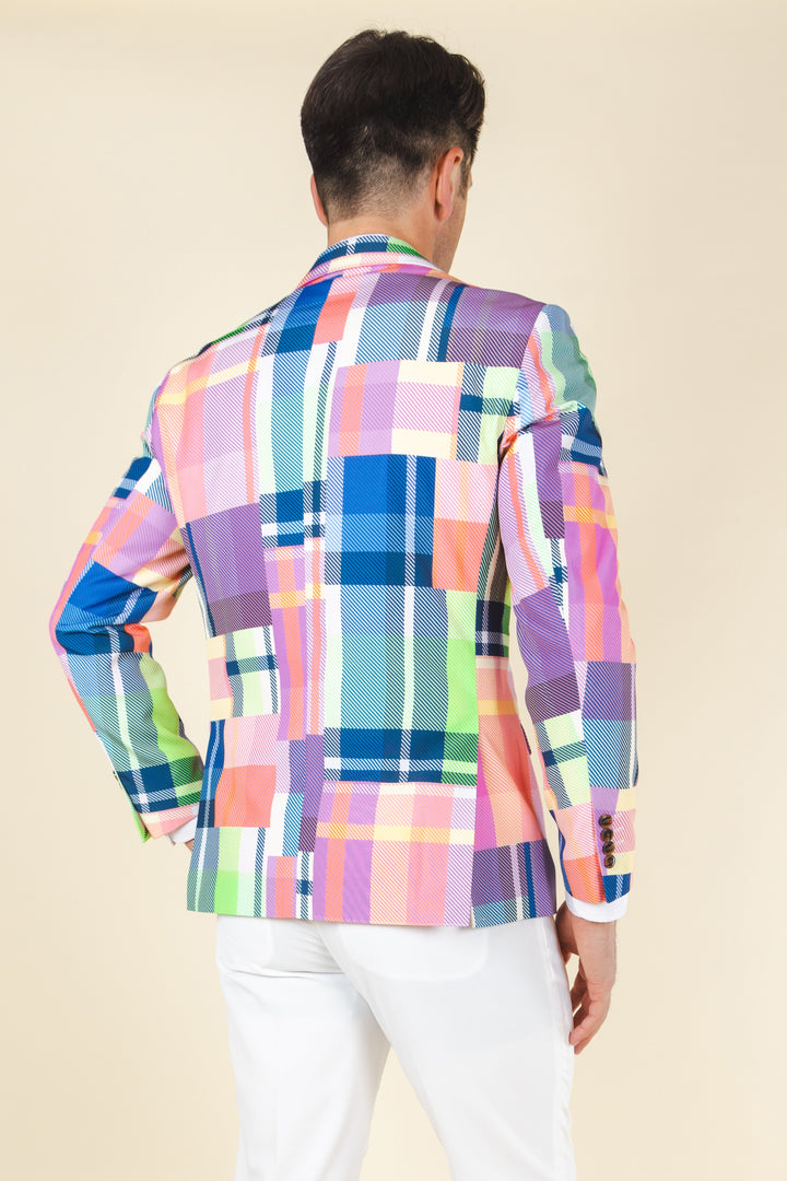 The Plaid To The Bone | Plaid Patchwork Suit