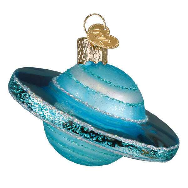 Old World Christmas Planet Uranus Blown Glass Ornament