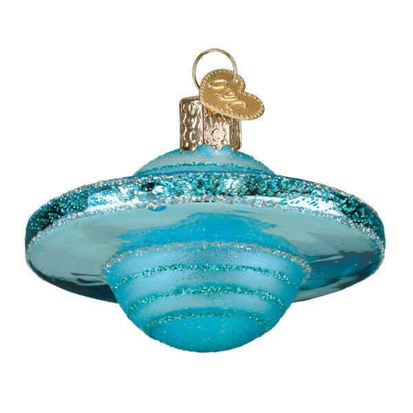 Old World Christmas Planet Uranus Blown Glass Ornament