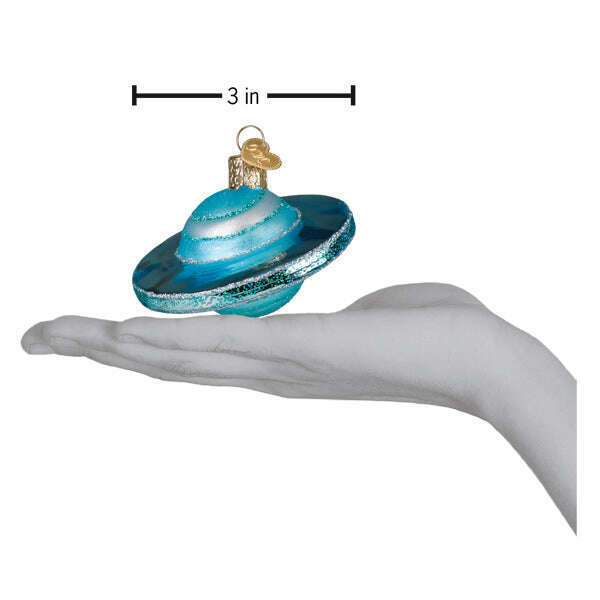 Old World Christmas Planet Uranus Blown Glass Ornament