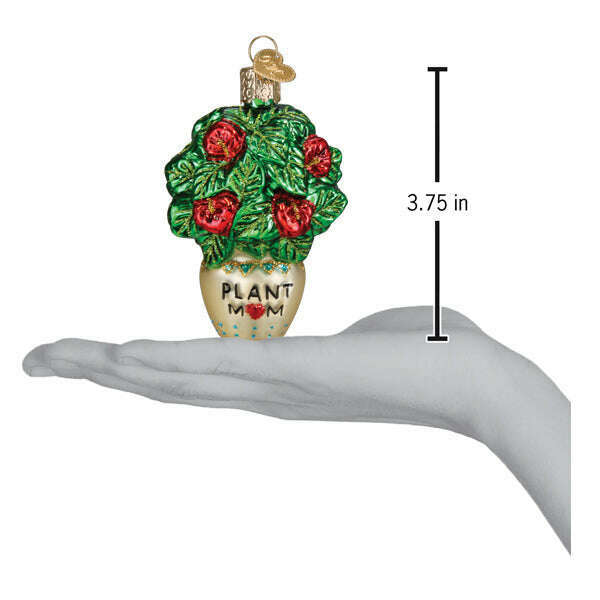Old World Christmas Plant Mom Blown Glass Ornament