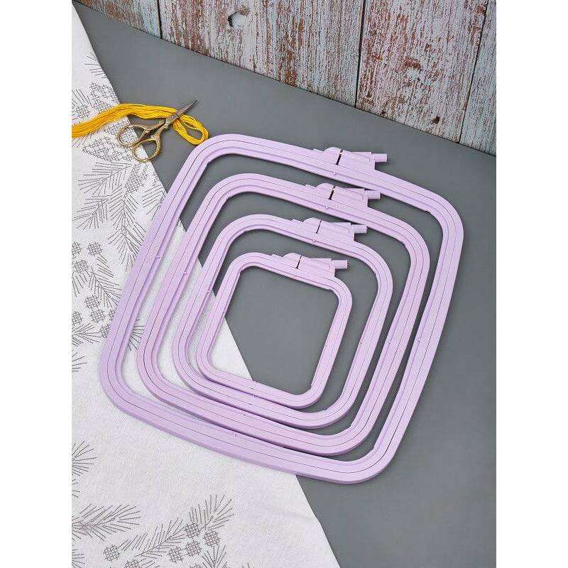 Plastic Square Hoop Nurge 170-12 Pastel Lilac