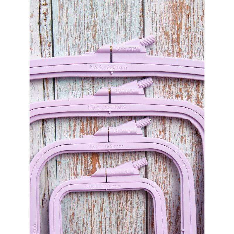 Plastic Square Hoop Nurge 170-12 Pastel Lilac