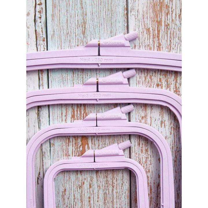 Plastic Square Hoop Nurge 170-12 Pastel Lilac